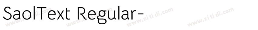 SaolText Regular字体转换